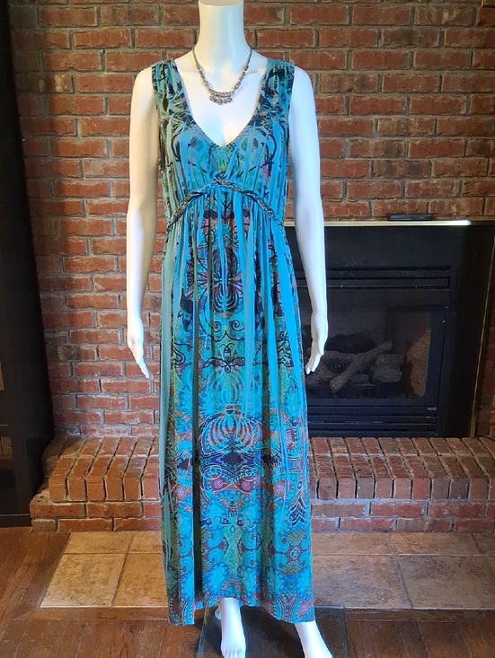 live and let live Dresses & Skirts - live and let live Turquoise Paisley Sleeveless Maxi Dress